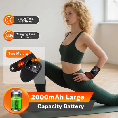 Electric Thermal Wrist Massager Wrap with Heated Vibration & 3-Stage Temperature Control